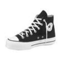 Sneaker CONVERSE "CHUCK TAYLOR ALL STAR PLATFORM CANVAS" Gr. 36, schwarz-weiß Schuhe