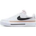 Sneaker NIKE SPORTSWEAR "COURT LEGACY LIFT" Gr. 37,5, schwarz-weiß (white, black, hemp, team, orange) Schuhe Plateausneaker Skaterschuh Sneaker low