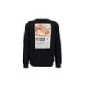 Sweater ALPHA INDUSTRIES "Alpha Industries Men - Sweatshirts USN Blood Chit Sweater" Gr. L, schwarz (black) Herren Sweatshirts