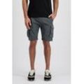 Sweatshorts ALPHA INDUSTRIES "Alpha Industries Men - Shorts Cotton Twill Jogger Short", Herren, Gr. L, Normalgrößen, grau (vintage grau), Obermaterial: 98% Baumwolle, 2% Elastan, Hosen