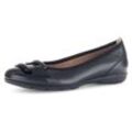 Ballerina GABOR Gr. 40, schwarz, Damen, Nappaleder, Lackleder, unifarben, Schuhe, Businessschuh, Halbschuh, Schlupfschuh, komfortabler Elastikeinfass