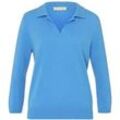 Polo-Pullover 3/4-Arm include blau, 48