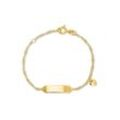 Armband AMOR "Herz, 2014333", gold (gelbgoldfarben), Armbänder, Mädchen, Gelbgold 375