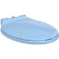 Toilettensitz mit Absenkautomatik Quick-Release Blau Oval Vidaxl