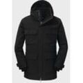 Langjacke SCHÖFFEL "Down Parka Ridgeland M" Gr. 48, schwarz (9990, schwarz) Herren Jacken