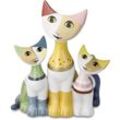 Sammelfigur GOEBEL "Figur Rosina Wachtmeister - "Famiglia felice"" Dekofiguren Gr. B/H/T: 13 cm x 16 cm x 11 cm, Katzen, bunt Katzen-Trio