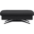 Pouf FLEXLUX "Glow Sitzhocker, Polsterhocker", schwarz (deep schwarz), B:95cm H:81cm T:65cm, Leder, Poufs, Hocker mit Stauraum, Fuß schwarz