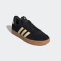 Sneaker ADIDAS SPORTSWEAR "VL COURT 3.0" Gr. 37, schwarz (core schwarz, almost gelb, cloud weiß), Schuhe inspiriert vom Design des adidas samba