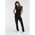 Overall MELROSE Gr. 40, N-Gr, schwarz Damen Overalls mit Mesh-Detail im Ausschnitt - NEUE KOLLEKTION