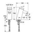 Schell Puris SC HD-K Waschtischarmatur Selbstschluss, Kaltwasser, Chrom 021100699