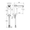 Schell Xeris SC HD-M Waschtischarmatur mid, Selbstschluss, Mischwasser, Chrom 021570699