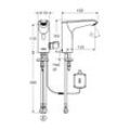 Schell Xeris E-T HD-M Elektronische Waschtischarmatur mid, Thermostat, Batteriebetrieb, Chrom 002320699