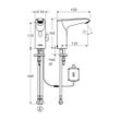 Schell Xeris E HD-M Elektronische Waschtischarmatur mid, Mischwasser, Batteriebetrieb, Chrom 012970699