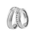 DOOSTI Trauring Schmuck Geschenk TITAN Trauring Ehering Partnerring LIEBE, Made in Germany - wahlweise mit oder ohne Zirkonia, silberfarben