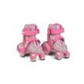 Byox Rollschuhe Beetle Größe XS 26-29, PU-Rollen, ABEC-5 Lager, Stopper hinten pink