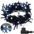 Vingo - 10M led Lichterkette Beleuchtung 8 Lichtmodi Wasserdicht Innen Außen Weihnachten Hochzeit Party Garten Deko 100LEDs Kaltweiß