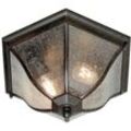 Lighting NE8-M Deckenleuchte New England 2xE27 60W Aluminium-Druckguss Bronze verwittert H:20cm Ø36cm IP44 dimmbar - Elstead