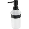 Wenko - Seifenspender Bosio Edelstahl Black matt, rostfrei, ca. 200 ml, Schwarz, Edelstahl rostfrei matt - schwarz