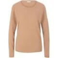 Rundhals-Pullover aus Schurwolle und Kaschmir include braun, 36