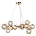 Maytoni - Pendelleuchte Hängelampe Deckenlampe Esszimmerlampe Gold Bernstein d 67 cm