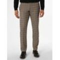 Finshley & Harding Baukasten-Hose Herren Modern Fit kariert, schoko