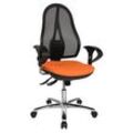 Topstar Bürostuhl Open Point SY Deluxe, OP290U G04 Stoff orange, Gestell chrom