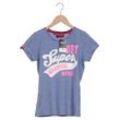 Superdry Damen T-Shirt, blau, Gr. 36