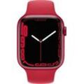 Apple Watch Series 7 Aluminium 41 mm (2021) GPS rot Sportarmband rot