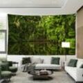Super Wald Plank Pfad Landschaft Wandteppich Wandbehang Kunst Abstrakte Geheimnisvolle Boho Hippie Ästhetik Zimmer Home Decor