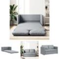 Bodensofa mit Schlaffunktion Hellgrau 112x174x55 cm Stoff - Sofas - Grau - The Living Store