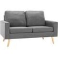 Vidaxl - 2-Sitzer-Sofa Hellgrau Stoff Grau