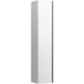 LAUFEN BASE für INO Hochschrank H4030331102601 35x16,5cm, 1 Tür, Scharnier links, Griff Aluminium schwarz, weiß matt