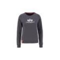 Sweater ALPHA INDUSTRIES "Alpha Industries Women - Sweatshirts New Basic Wmn" Gr. L, grau (vintage grey) Damen Sweatshirts