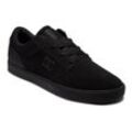 Sneaker DC SHOES "Crisis 2", Gr. 10,5(44), schwarz, Obermaterial: Leder [Kuh] / Futter: Textil / Außensohle: Gummi, Schuhe Skaterschuh Sneaker low