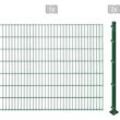 Doppelstabmattenzaun ARVOTEC "ESSENTIAL 143 zum Aufschrauben", grün (dunkelgrün), H:143cm, Stahl, Kunststoff, Zaunelemente, Zaunhöhe 143 cm, Zaunlänge 2 - 60 m