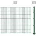 Doppelstabmattenzaun ARVOTEC "ESSENTIAL 143 zum Aufschrauben", grün (dunkelgrün), H:143cm, Stahl, Kunststoff, Zaunelemente, Zaunhöhe 143 cm, Zaunlänge 2 - 60 m