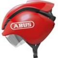 Rennradhelm ABUS "GAMECHANGER Tri" Gr. L, rot, Helme, L Kopfumfang: 58cm - 61cm, unifarben, glänzend