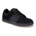 Sneaker DC SHOES "Manteca", Gr. 10,5(44), schwarz, Obermaterial: Leder (Kuh) / Futter: Textil / Außensohle: Gummi, Schuhe Skaterschuh Sneaker low