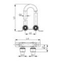 Tece logo-Ax Heizkörper Montagegarnitur 15mm Dimension 16mm, Bodenmontage, Kupfer vernickelt 8864205