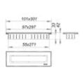 Dallmer CeraNiveau Duschrinne 300x100mm, Edelstahl matt 511362