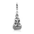 Charm-Einhänger NENALINA "Buddha Karma Talisman Trend Symbol 925 Silber", silber, Charms, Damen, ohne Stein, Silber 925 (Sterlingsilber)