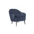 Loungesessel FURNINOVA "Paloma Clubsessel", blau (ocean), B:73cm H:72cm T:76cm, Velours Eros (50, 2% Acryl, 41, 2% Polyester, 8, 6% Viskose), Sessel, Einzelsessel Lounge-Sessel, wahlweise mit Chromfuß, im skandinavischen Design