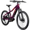 Zündapp Z240 E Bike Mountainbike 24 Zoll EMTB 130-145 cm Jugendliche ab ca. 8 Jahre Pedelec Fahrrad 9 Gang Mittelmotor lila