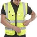 B Seen Hi-Vis Executive Weste Hohe Sichtbarkeit 4XL Gelb