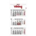 Viking Wandkalender Maxi Light 2025 Sonderformat 3 Monate pro Seite Weiß Deutsch, Englisch, Französisch, Spanisch