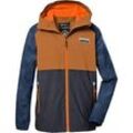 Outdoorjacke KILLTEC "KOS 280 BYS JCKT", Kinder, Gr. 140, gelb (curry), 100% Polyester, sportlich, Jacken