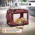 Cadoca® Tiertransportbox M 60x42x44cm dunkelrot