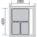 NINKA Abfalltrennsystem SET eins2vier 450mm - Korpusstärke 16 mm ; ohne Servo Drive uno