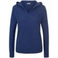 Kapuzen-Pullover aus 100% Kaschmir include blau, 42