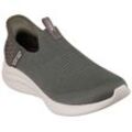 Slip-On Sneaker SKECHERS "ULTRA FLEX 3.0-COZY STREAK" Gr. 35, grün (olivgrün) Damen Schuhe mit Slip-Ins für einen leichten Einstieg